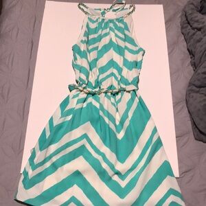 Chevron mint dress